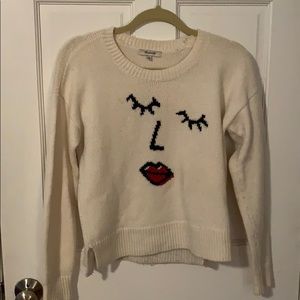 Madewell sweater with face